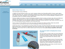 Tablet Screenshot of kineticwavepower.com